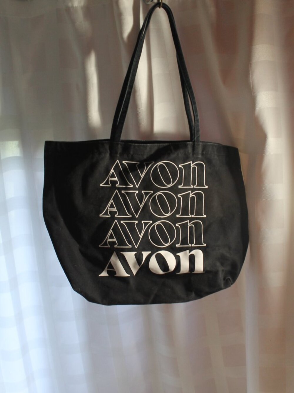AVON Black Canvas Tote